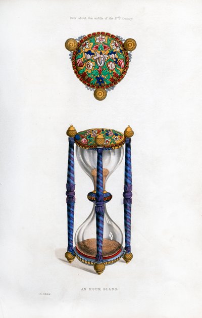 Sanduhr, Mitte des 17. Jahrhunderts, 1843 von Henry Shaw