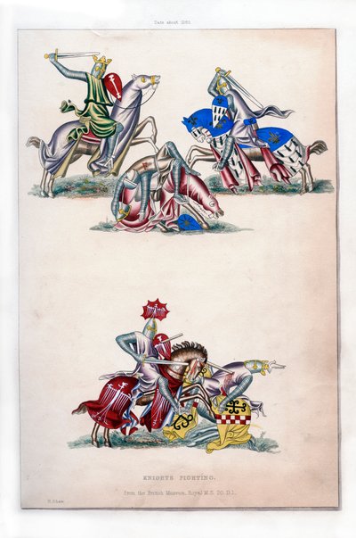 Ritter kämpfen, um 1260 von Henry Shaw