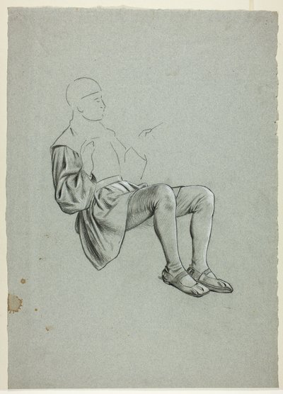 Unvollendete Skizze eines sitzenden Mannes von Henry Stacy Marks