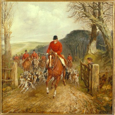 Eine Jagd geht durch ein Tor von Henry Thomas Alken