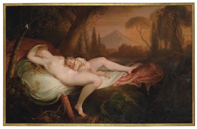 Venus und Amor in einer bewaldeten Landschaft von Henry Tresham