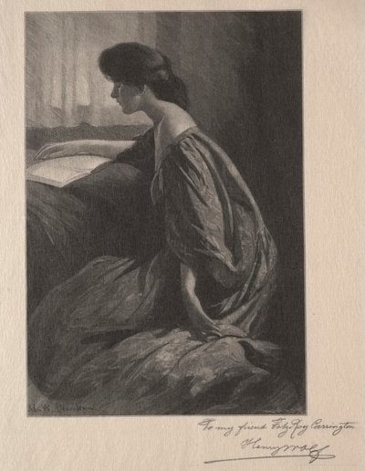 Mädchen liest am Fenster von Henry Wolf