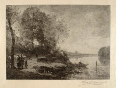 Der Fluss am fernen Turm von Henry Wolf