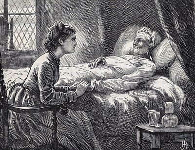 Eine Tochter am Sterbebett ihrer Mutter von Herbert Johnson
