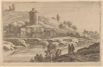 Runder Turm in der Nähe des Tiber von Herman van Swanevelt