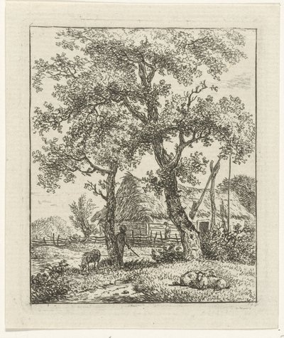 Bauernhof und Schäfer von Hermanus Fock