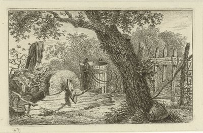 Landschaft mit Schleifstein von Hermanus Fock