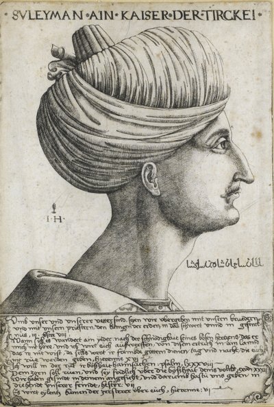 Sultan Suleiman I. der Prächtige, ca. 1530 von Hieronymus Hopfer