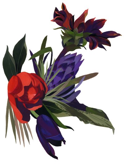 Tulpen und Dahlien von Hiroyuki Izutsu