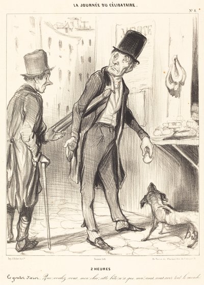 2 Uhr von Honoré Daumier