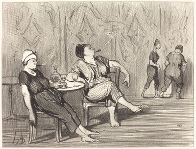 A la buvette von Honoré Daumier