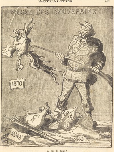 Wer ist dran? von Honoré Daumier