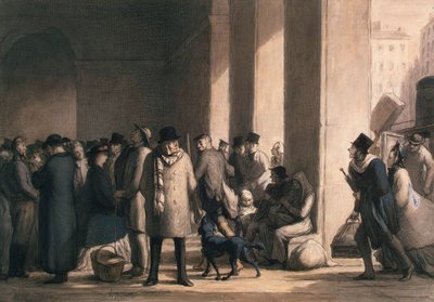 Am Gare Saint-Lazare von Honoré Daumier