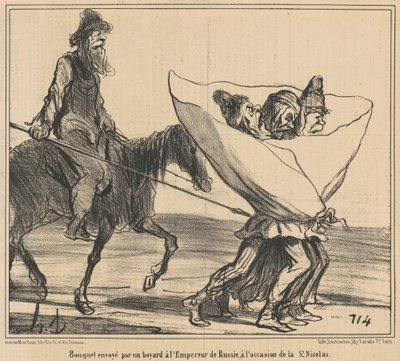 Bouquet gesendet ... An den Kaiser von Russland ... von Honoré Daumier