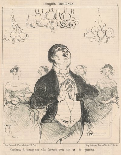 Versucht, eine Reiche zu faszinieren ... von Honoré Daumier