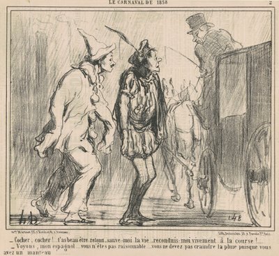 Kutscher, Kutscher! von Honoré Daumier