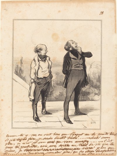 Comme tu y vas... von Honoré Daumier