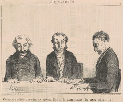 Fortsetzung ... Das Vergnügen der Tischdreher ... von Honoré Daumier