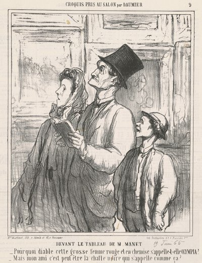 Vor dem Gemälde von M. Manet von Honoré Daumier