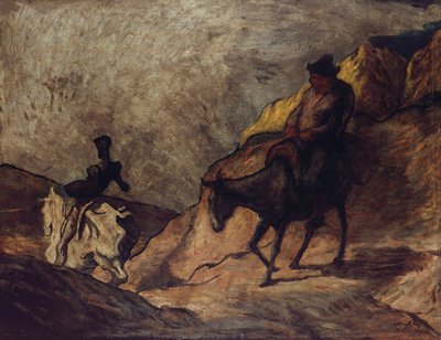 Don Quijote und Sancho Panza von Honoré Daumier