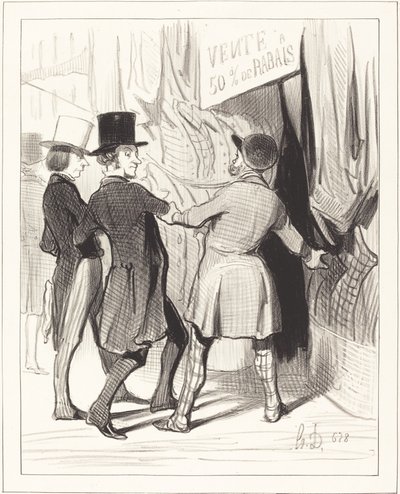 Entrez Messieurs... voici de magnifiques... von Honoré Daumier
