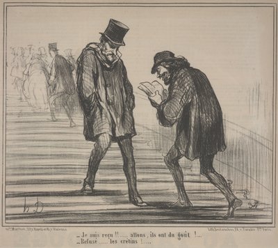 Ausstellung 1859, Nr. 5: Ich habe bestanden! von Honoré Daumier