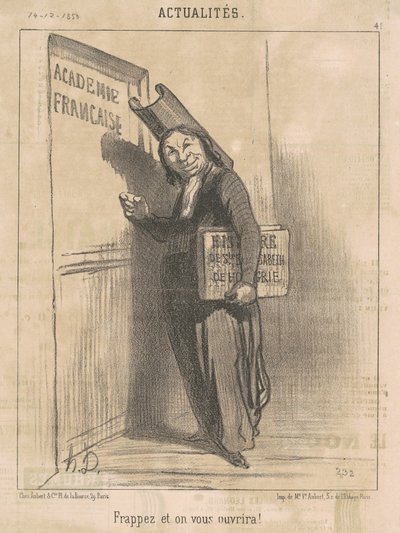 Klopft und es wird euch geöffnet! von Honoré Daumier