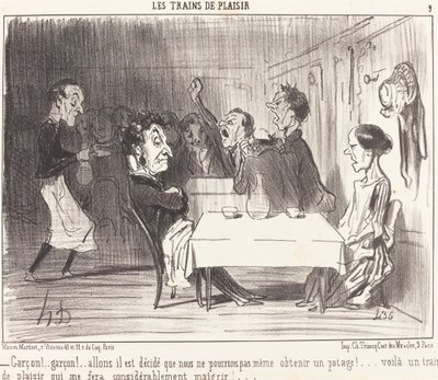 Garçon!... garçon!... allons il est décidé... von Honoré Daumier