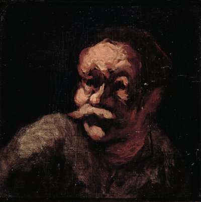 Kopf eines Mannes von Honoré Daumier
