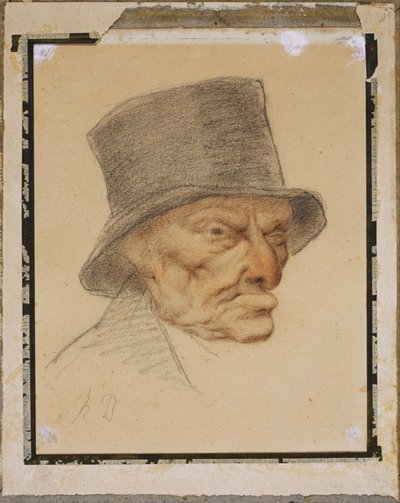 Kopf eines alten Mannes von Honoré Daumier