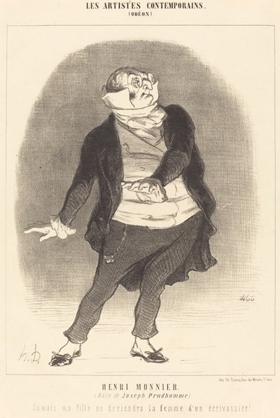 Henri Monnier (Rolle des Joseph Prudhomme) von Honoré Daumier