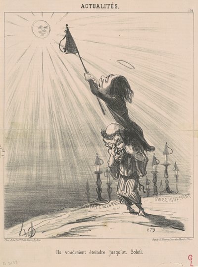 Sie möchten sogar die Sonne auslöschen von Honoré Daumier