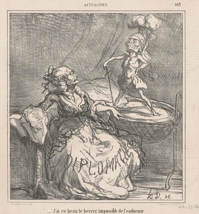 Ich habe ihn vergeblich geschaukelt ... von Honoré Daumier
