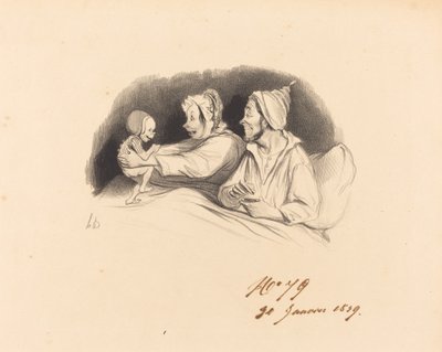Die Flaschenerziehung von Honoré Daumier