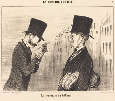La Rencontre du tailleur von Honoré Daumier