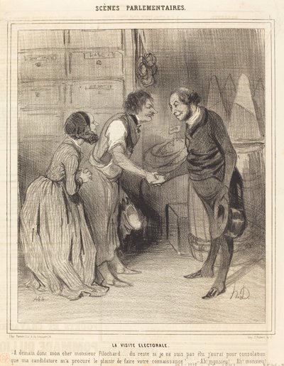 Der Wahlbesuch von Honoré Daumier