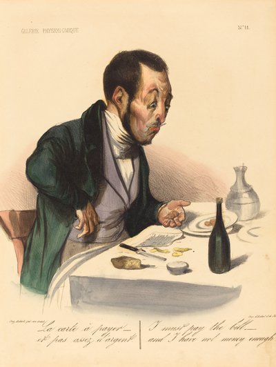 Die zu zahlende Karte von Honoré Daumier