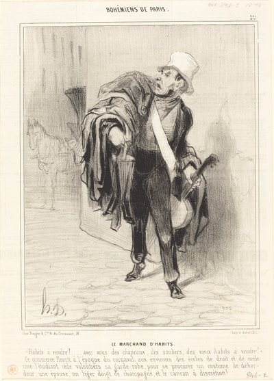 Der Kleiderhändler von Honoré Daumier
