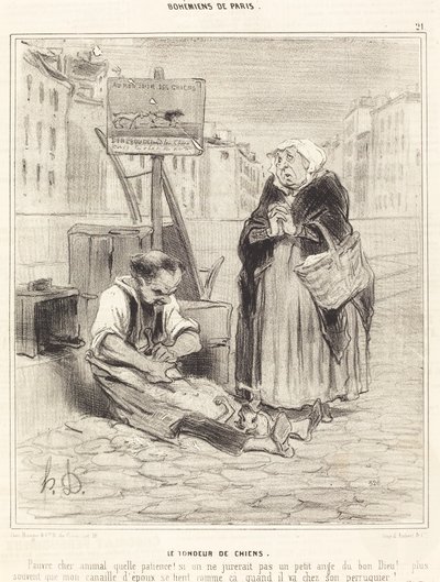 Der Hundeschneider von Honoré Daumier