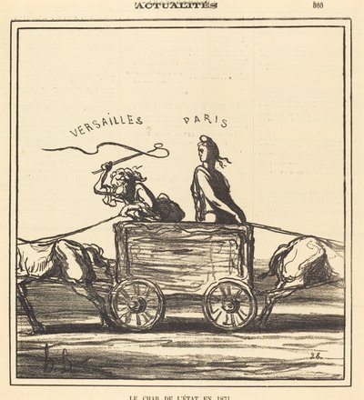 Der Staatswagen im Jahr 1871 von Honoré Daumier