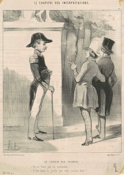 Der Garten der Tuilerien von Honoré Daumier