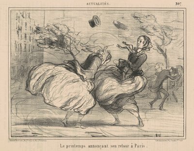 Der Frühling kündigt seine Rückkehr nach Paris an von Honoré Daumier