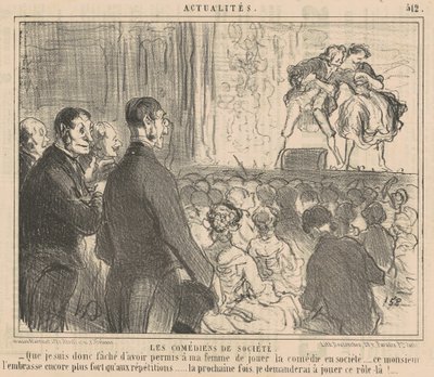 Die Gesellschaftsschauspieler von Honoré Daumier