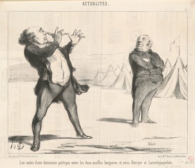 Die Folgen einer politischen Diskussion von Honoré Daumier
