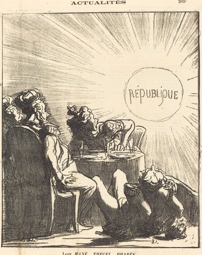 Mene, Thekel, Peres von Honoré Daumier