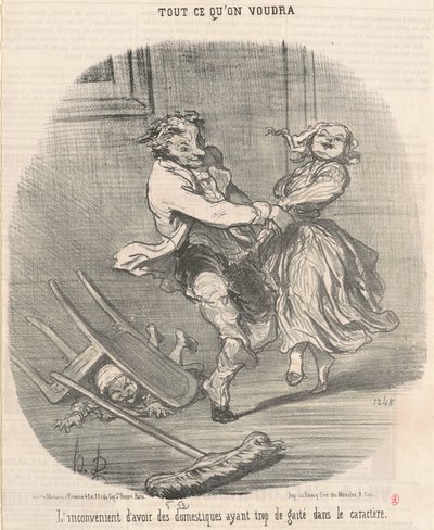 Der Nachteil, Diener zu haben ... von Honoré Daumier