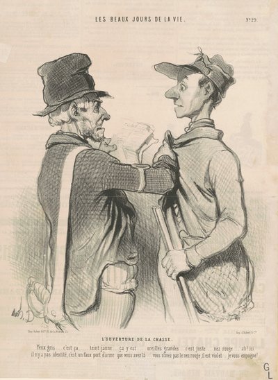 Die Eröffnung der Jagd von Honoré Daumier