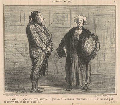 Monsieur, ich verlasse Ihren Dienst... von Honoré Daumier
