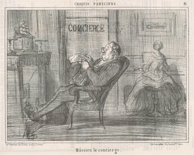 Monsieur der Hausmeister von Honoré Daumier