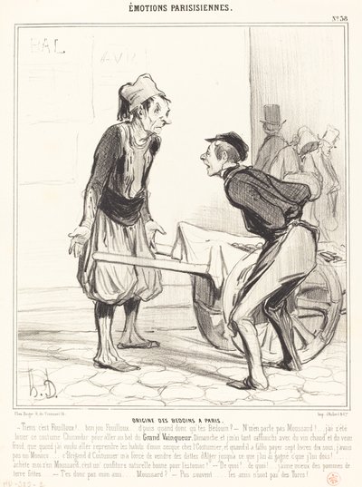 Ursprung der Beduinen in Paris von Honoré Daumier